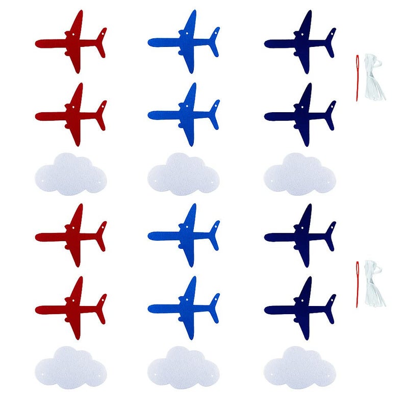 SaktopDeco 2 Pack Airplane Cloud Garland Plane Banner Airplane Party Supplies Plane Aviation Themed Birthday Party Decorations Supplies - Image 3
